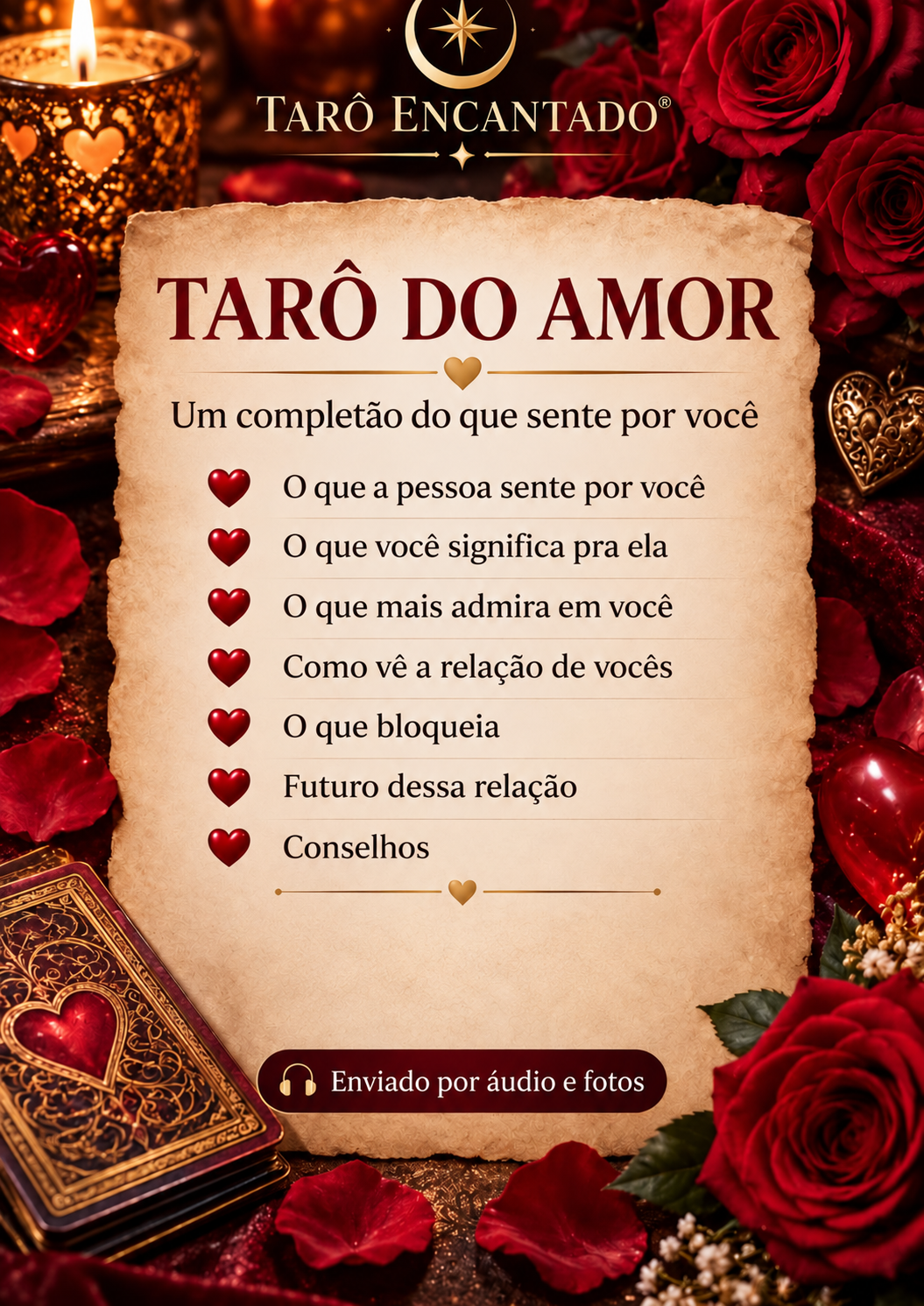 Informações da leitura Tarô do Amor